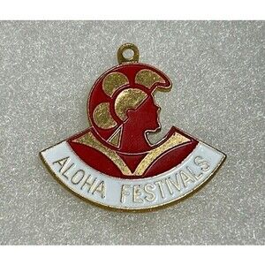 Aloha Festivals  Vintage Hawaiian Festival Logo Medal / Pin